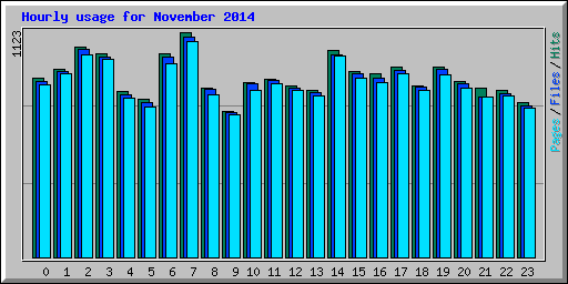 Hourly usage for November 2014
