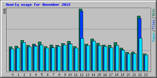 Hourly usage for November 2015