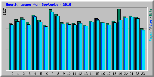 Hourly usage for September 2016