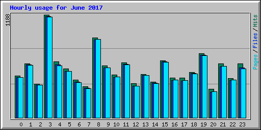 Hourly usage for June 2017