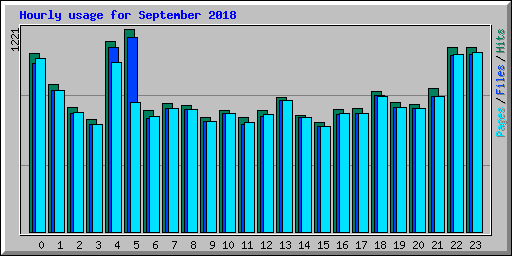 Hourly usage for September 2018