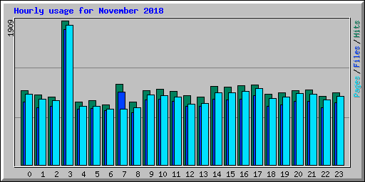 Hourly usage for November 2018