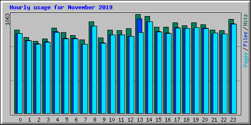 Hourly usage for November 2019