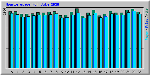 Hourly usage for July 2020