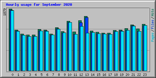 Hourly usage for September 2020