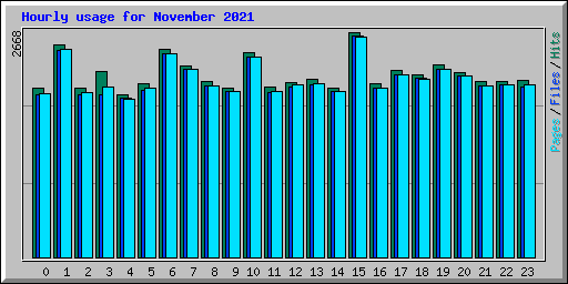 Hourly usage for November 2021