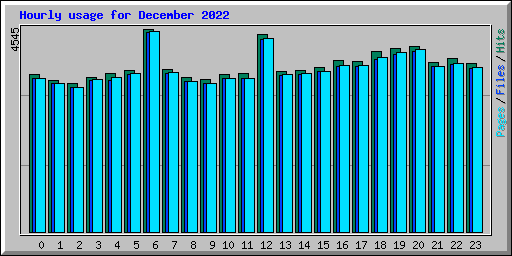 Hourly usage for December 2022