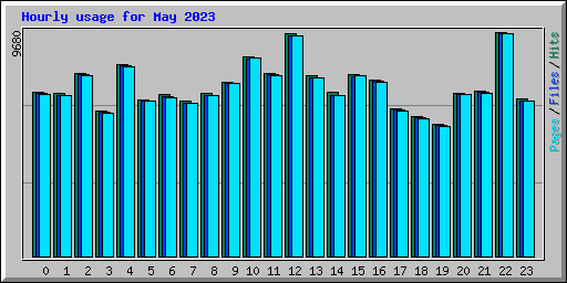 Hourly usage for May 2023