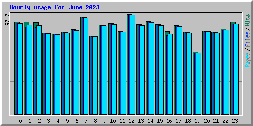 Hourly usage for June 2023