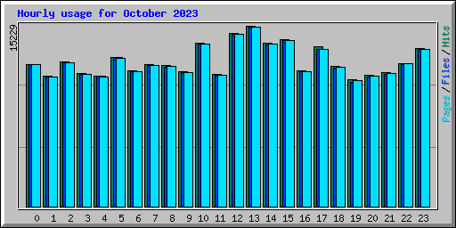 Hourly usage for October 2023