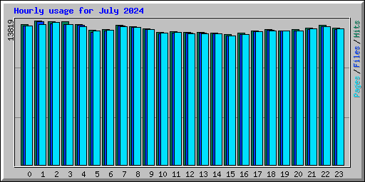 Hourly usage for July 2024