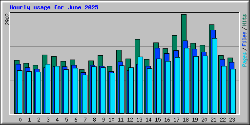Hourly usage for June 2025