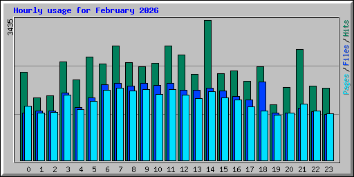 Hourly usage for February 2026